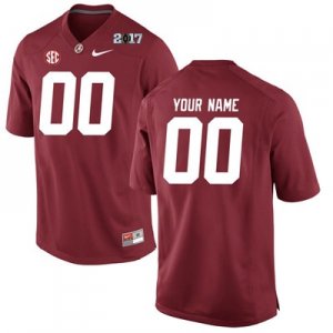 NCAA Men's Alabama Crimson Tide #00 Custom Stitched College Playoff Embroidered Nike Authentic Crimson Football Jersey TK17M83YT
